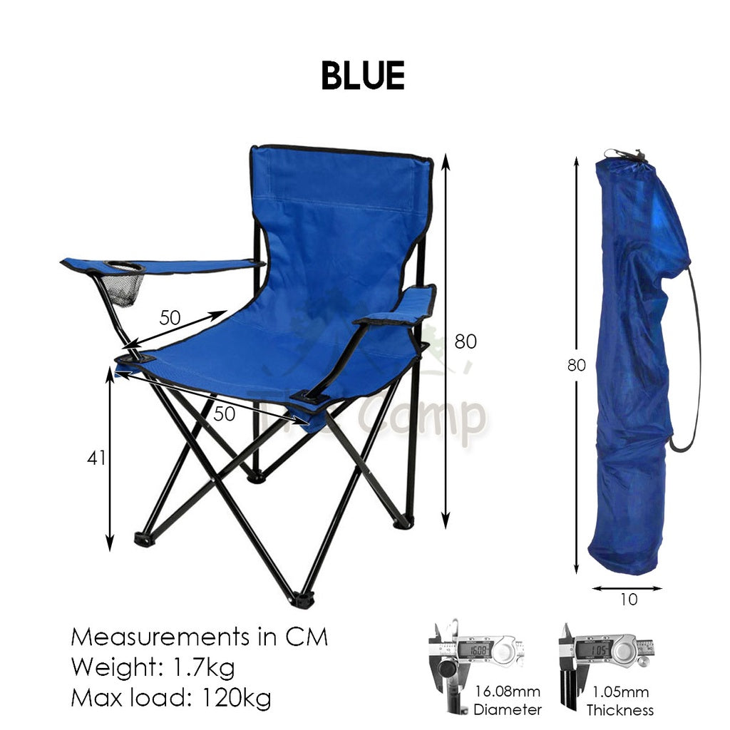 Camping XL Foldable Chair Portable Stool Large Sturdy Light Lightweight Canvas Hiking Family