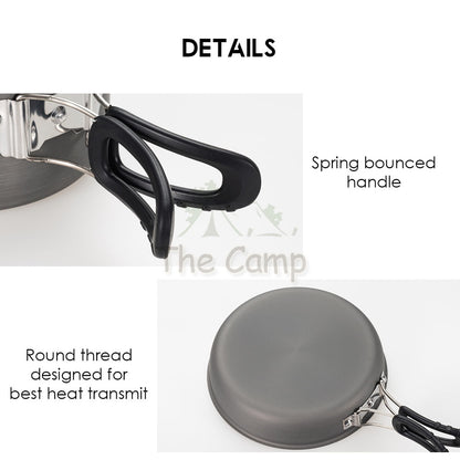 Mobi Garden Cookware Pot & Pan Portable Foldable Outdoor Camping Picnic Frying Pan Tent Flysheet Pole Table Naturehike