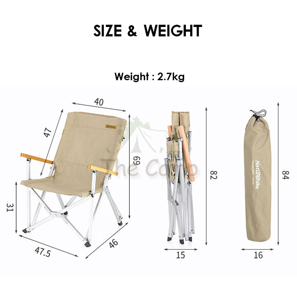 Naturehike Aluminium Alloy Folding Chair Outdoor Portable Foldable Camping Moon Chair Shangye NH19JJ004