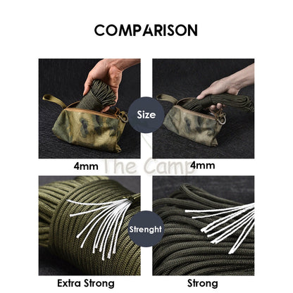 9 / 10 Strand Core 4mm 31m 100m Paracord Rope Parachute Cord Military Standard Lanyard Flysheet Tarp Tent Camping Survi