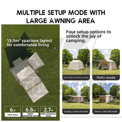 Naturehike Village 6 Air Tent Standard / Flagship Model Inflation Pump Outdoor Camping Khemah Angin CNK2650WS037