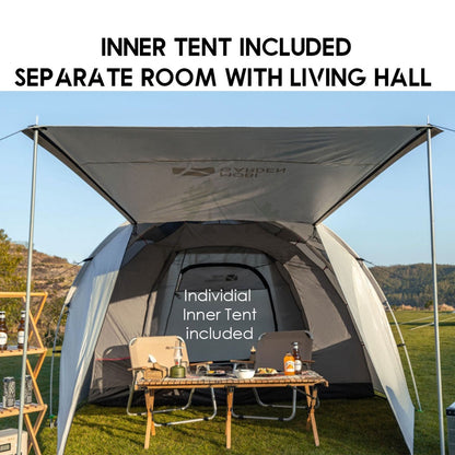 Mobi Garden Back Room Tent 1 Hall 1 Room Large Space 4 5 6 People Quick Fast Rainproof Outdoor Camping Browns Naturehike