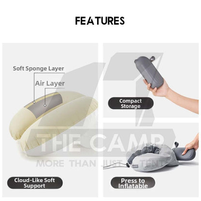 Naturehike Air Neck Pillow with 3D Shoulder Back Support Travel Bantal Leher Kereta Bantal Travel U Shape CNK2550WS040