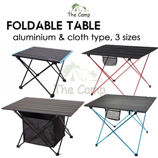 Outdoor Folding Aluminium / Cloth Camping Table Portable Small Compact Foldable Picnic BBQ Egg Roll Chair Flysheet Rope