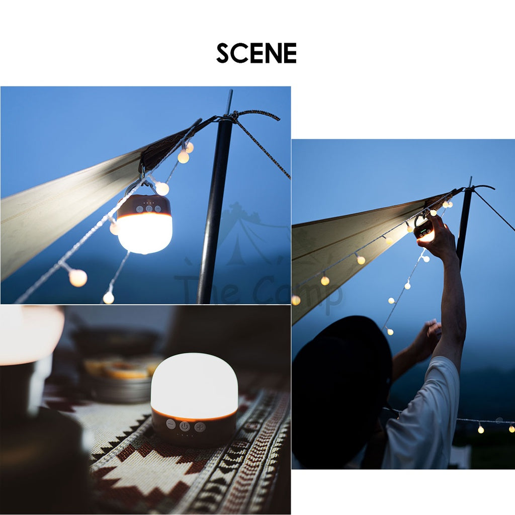 Mobi Garden Magnetic 3 Color Mode Stepless Dimming LED Hanging Table Lamp Camping Light Outdoor USB Hiking Fishing
