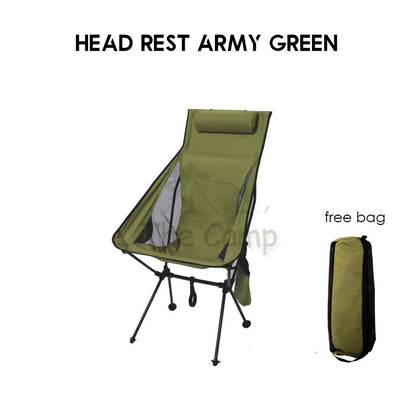 Camping Foldable Moon Chair High & Low Back Outdoor Folding Portable Picnic Aluminium Alloy Lightweight Naturehi