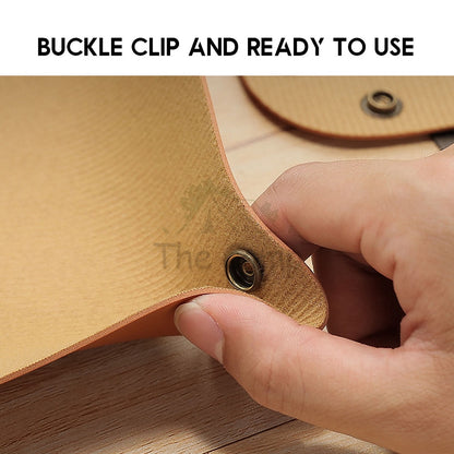 Outdoor Camping Table Tray Organizer PU Leather Material Hiking Fishing Side Bag Rack