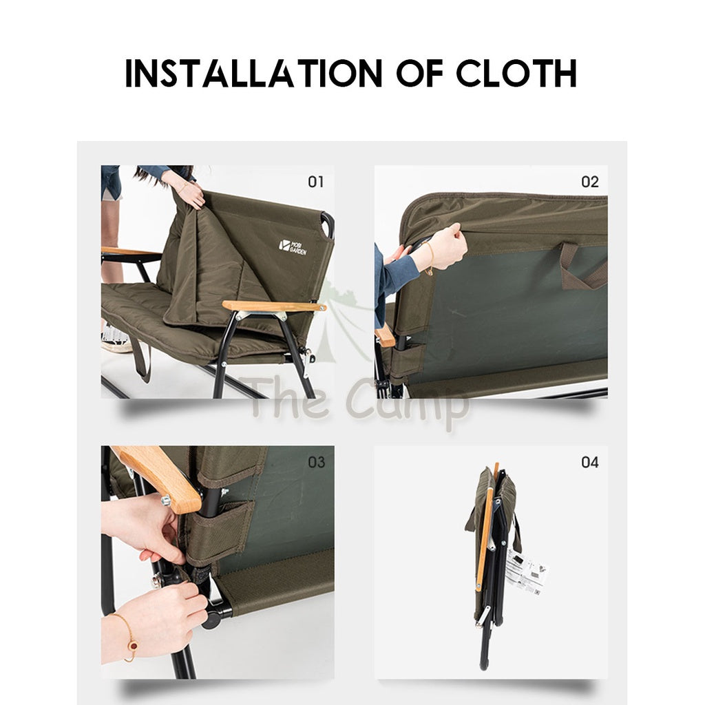 Mobi Garden Foldable Double Chair Camping With Cover Hiking Tent Nail Peg Flysheet Table Rope Pole Bed Naturehike