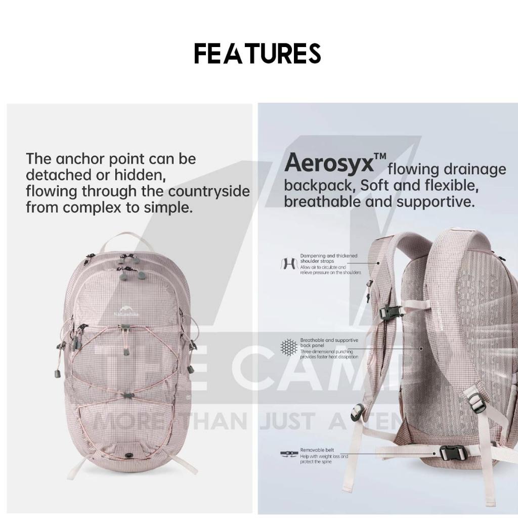 Naturehike Longwa 20L Hiking Bag Light Weight Backpack Day Trip Breathable Mesh Camping Travel CNK2550XB016