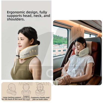 Naturehike Memory Foam Pillow Cooling Air Neck Travel Support Bantal Leher Kereta Bantal Travel U Shape CNK2450WS019