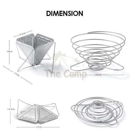 Portable Coffee Filter Dripper Holder Stainless Steel Outdoor Reusable Foldable Rack Camping Hiking Penapis