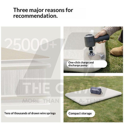 Naturehike Drop Stitch Air Bed Mattress 10cm with Electric Pump Joinable Silent Tilam Outdoor Camping CNK2550WS039