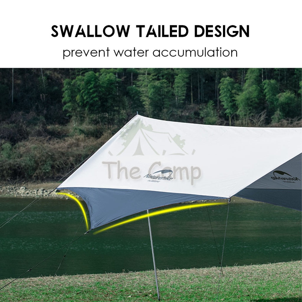 Naturehike Hexagon Tarp Flysheet Silver Coated Coating UPF 50+ Camping Waterproof Canopy Tent Awning Beach Sun Tent