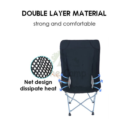 Camping Folding Chair High & Low Back Outdoor Portable Foldable Picnic Moon Chair Aluminium Alloy Lightweight Naturehike