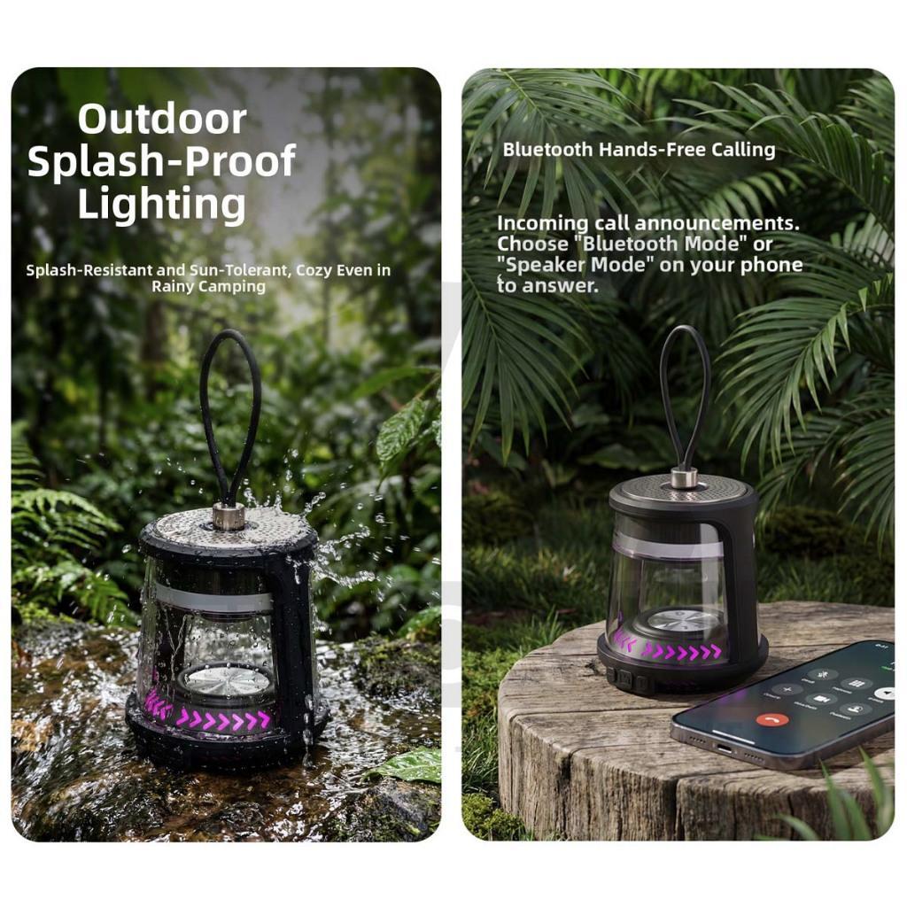 Blackdog Bluetooth Speaker Light ZM046 Multipurpose Rechargeable Lamp Outdoor Camping Lampu Terang CBD2550ZM046