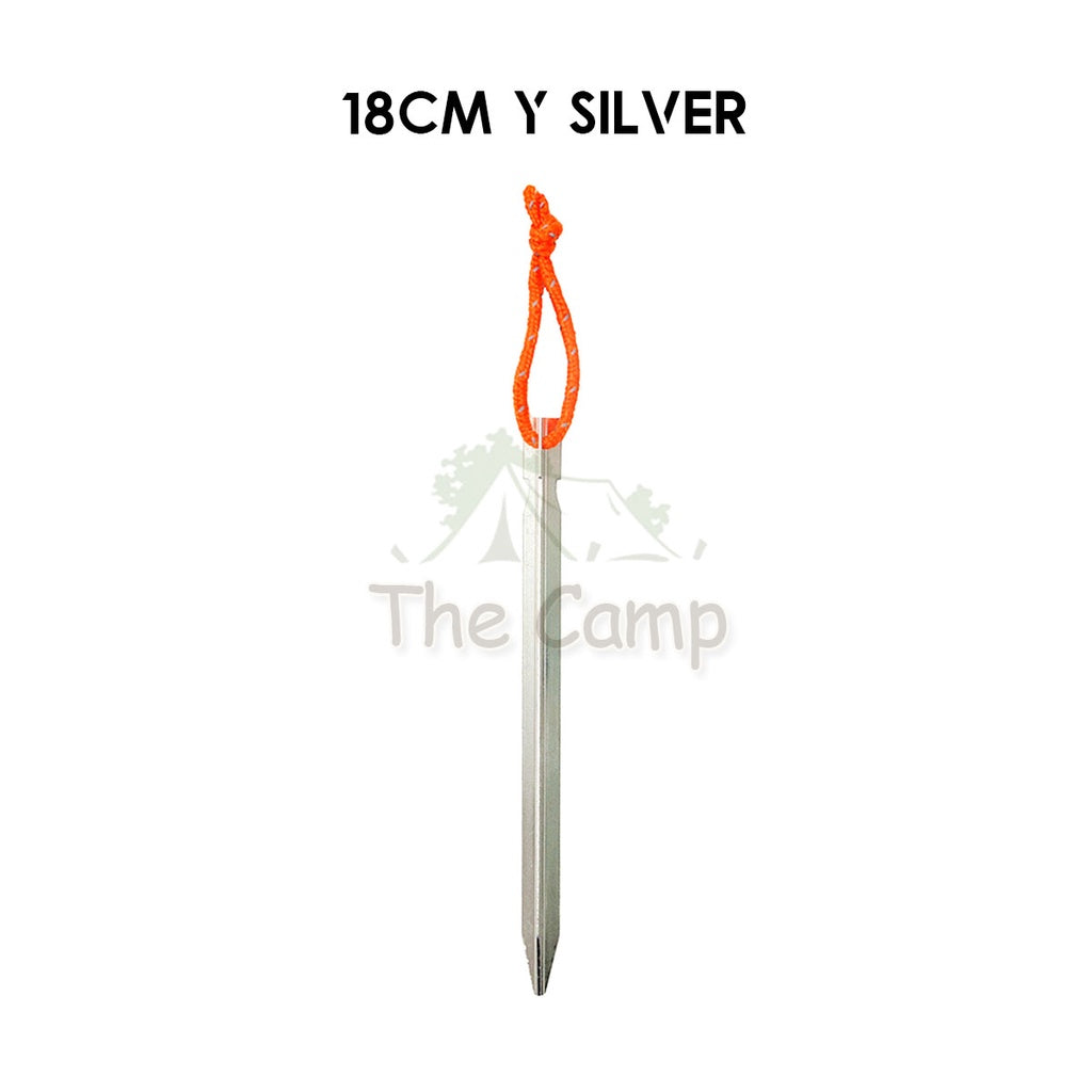 Aluminium Alloy Tent Peg 18cm 23cm with Rope Sand Hexagon Ultralight Stake Camping Sand Flysheet Nail Tarp Awning Beach