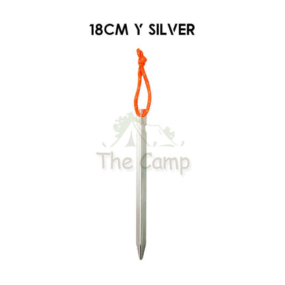 Aluminium Alloy Tent Peg 18cm 23cm with Rope Sand Hexagon Ultralight Stake Camping Sand Flysheet Nail Tarp Awning Beach