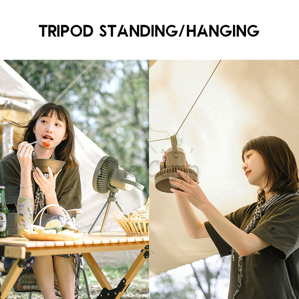 Naturehike Outdoor Multifunctional Portable Camping Fan with Magnetic LED Light Tripod Hanging Chair Tent Table Flysheet