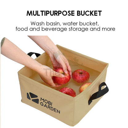 Mobi Garden Camping Foldable Water Bucket Portable Waterproof Square 13 L Litre Outdoor Gear Equipment Naturehike