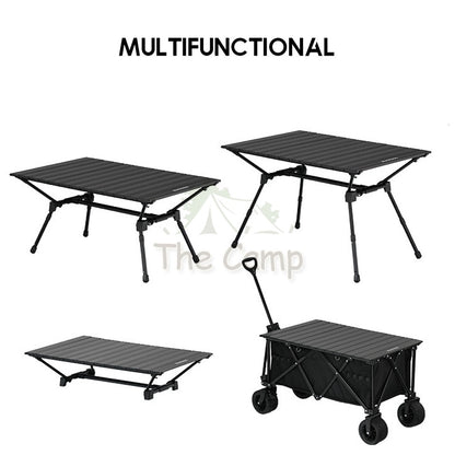Blackdog Adjustable Aluminium Alloy Folding Table Foldable Wagon Table Top Tabletop Black Tent Pole Tarp Camping Chair