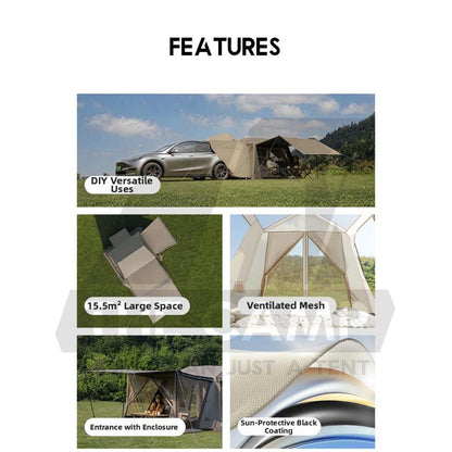 Naturehike Village 6 Gen 3 Auto Tent Standard / Flagship Model Inflation Pump Outdoor Camping Khemah Angin CNK2650WS035