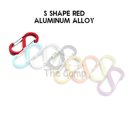 Carabiner D Shape S Shape Aluminium Stainless Steel Buckle Clip Key Chain Outdoor Camping Paracord Spring Keyring Hook