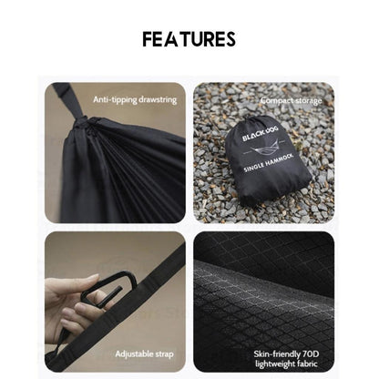 Blackdog Ultralight Hammock Double Size Anti Roll Design Adjustable Strap Outdoor Camping Buaian Gantung CBD2550WS071