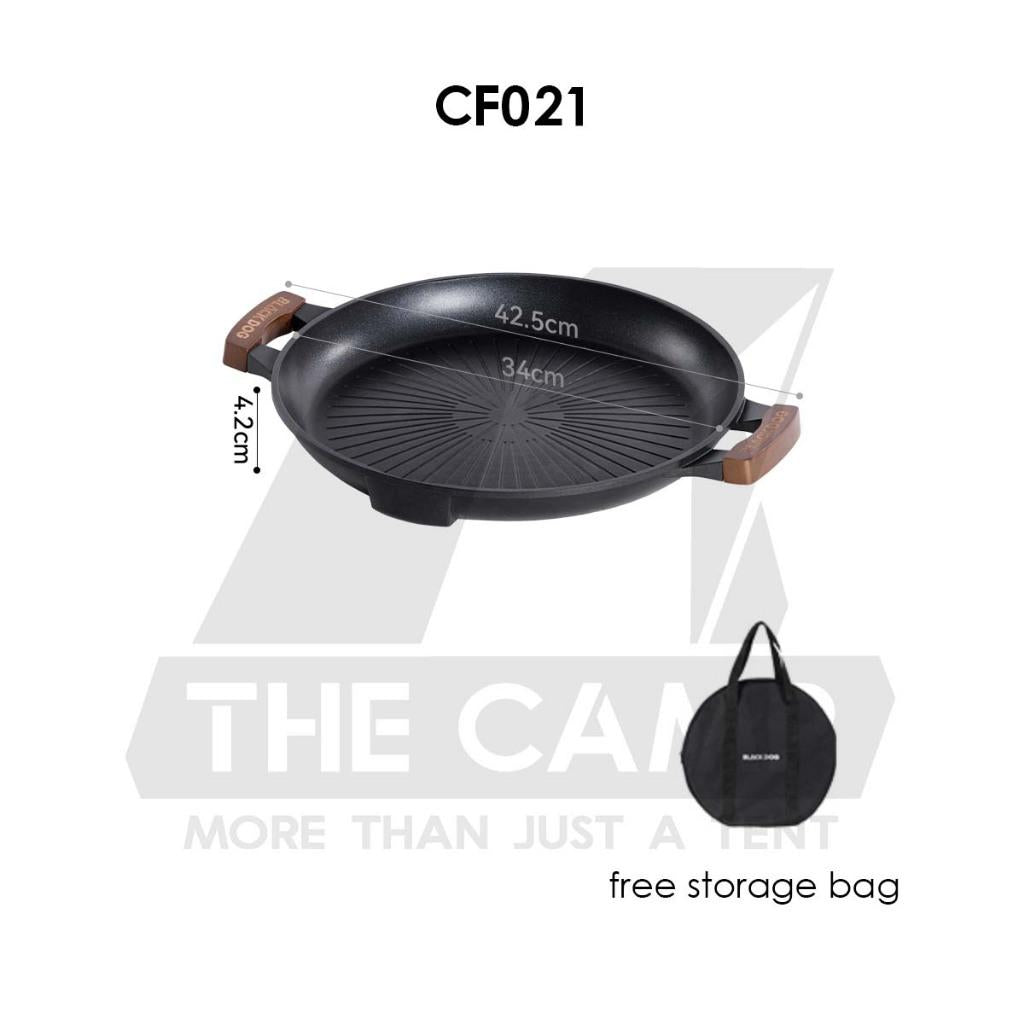 Blackdog BBQ Grill Pan Non Stick Coating Outdoor Camping Korean Style Design Wok Frying Cooking Cookware CBD2550CF021