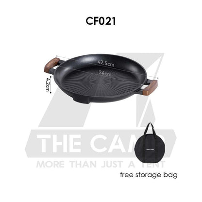 Blackdog BBQ Grill Pan Non Stick Coating Outdoor Camping Korean Style Design Wok Frying Cooking Cookware CBD2550CF021