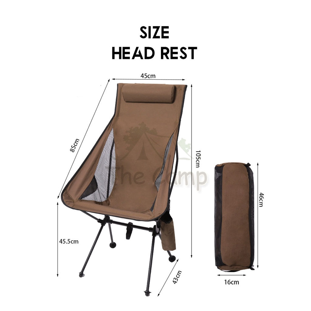 Camping Foldable Moon Chair High & Low Back Outdoor Folding Portable Picnic Aluminium Alloy Lightweight Naturehi