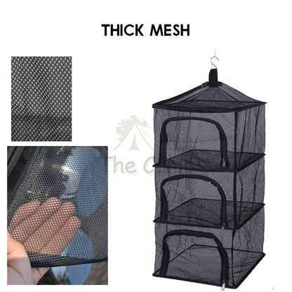 Portable Hanging Standing Rack Net Mesh Bag Foldable 4 Layers Dish Shelf Camping Equipment Dryer Utensils Storage Drying