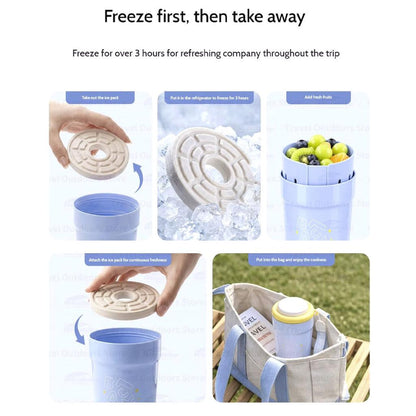 Blackdog Thermos Cup Double Layer Cup For Fruit Coffee Ice Pack Fork Keep Warm Cold Outdoor Camping Picnic CBD2650CF013
