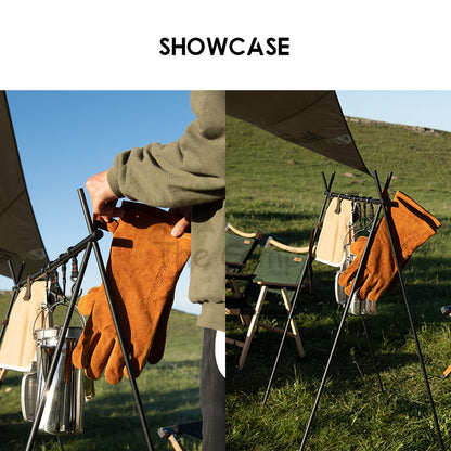 Naturehike Leather Glove Flame Retardant Resistant Heat Insulation Camping BBQ Oven Anti Scald Tent Flysheet Pole Nail