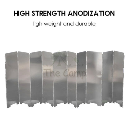 Camping Outdoor 9 10 12 14 16 Plates Windshield Foldable Stove Windscreen Sheild Portable Camping Burner Wind Blocker