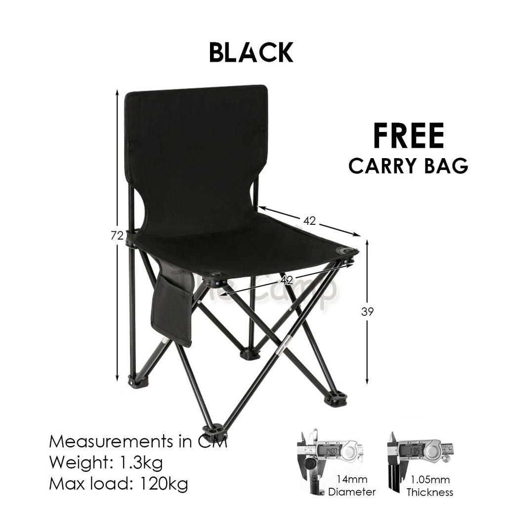 Camping XL Foldable Chair Portable Stool Large Sturdy Light Lightweight Canvas Hiking Family
