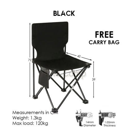 Camping XL Foldable Chair Portable Stool Large Sturdy Light Lightweight Canvas Hiking Family