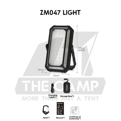 Blackdog Solar Light ZM047 Multipurpose 10000mah Rechargeable Battery Outdoor Camping Lampu Terang CBD2550ZM047