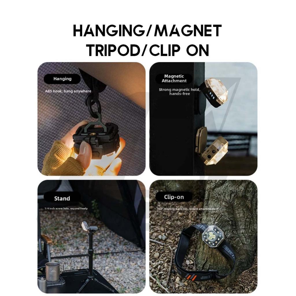 Shinetrip Multipurpose Light LED Headlamp Head Light Hanging Magnet Hook Clip Outdoor Camping Running Hiking A604