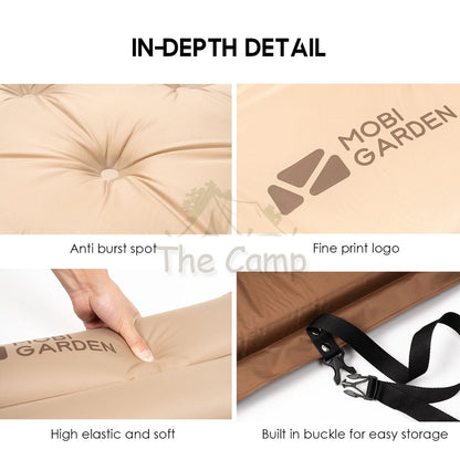 Mobi Garden Sponge Auto Inflation Bed Camping Mattress Inflatable Single Outdoor Tent Foldable Family Naturehike