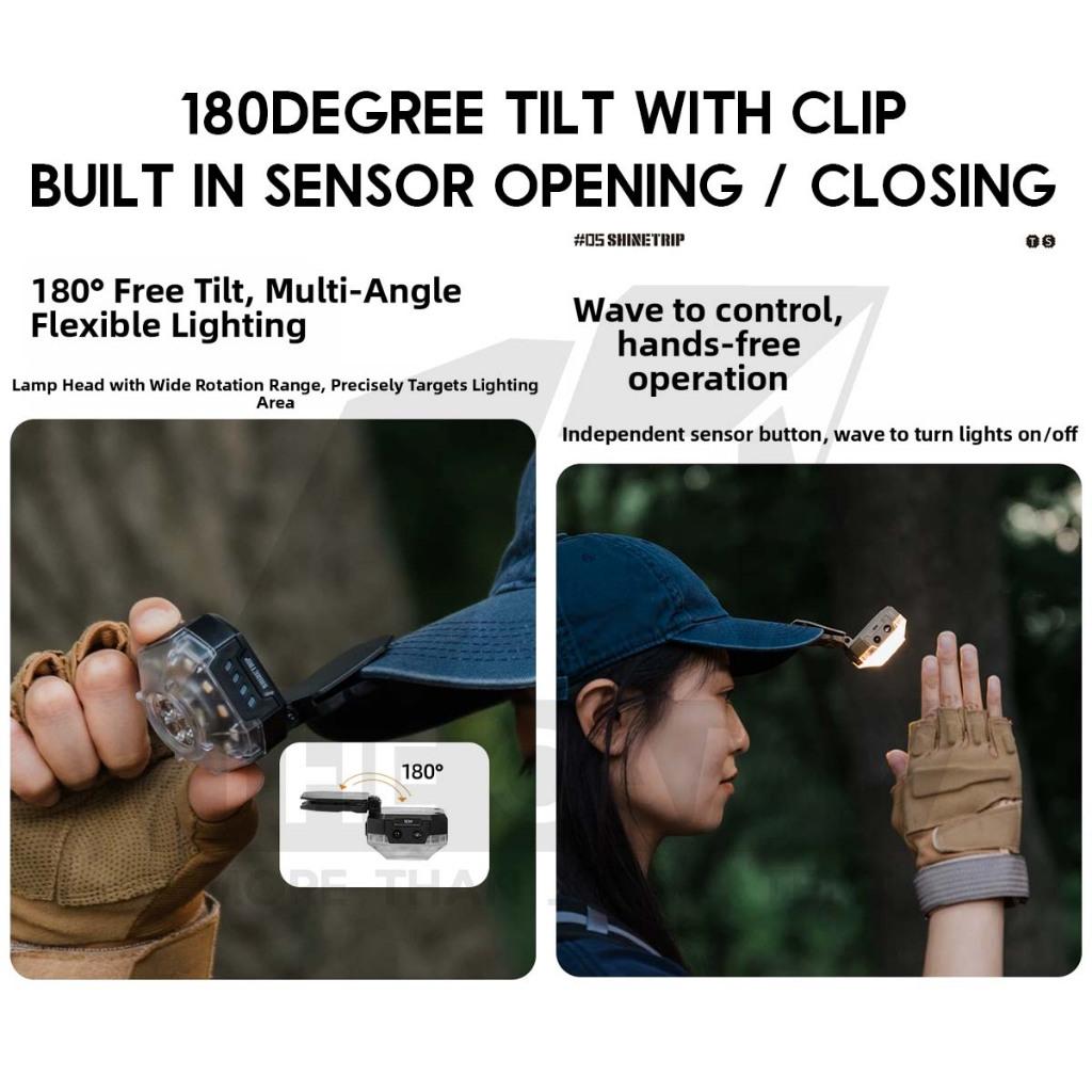 Shinetrip Multipurpose Light LED Headlamp Head Light Hanging Magnet Hook Clip Outdoor Camping Running Hiking A604