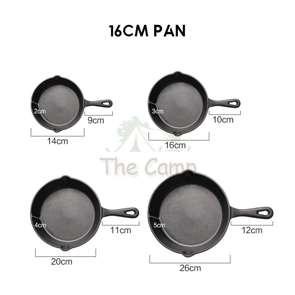 Cast Iron Skillet Grill Pan Frying Egg Pan Non Stick Square Steak Pan Camping Picnic No Coating Silicone Handle Grip