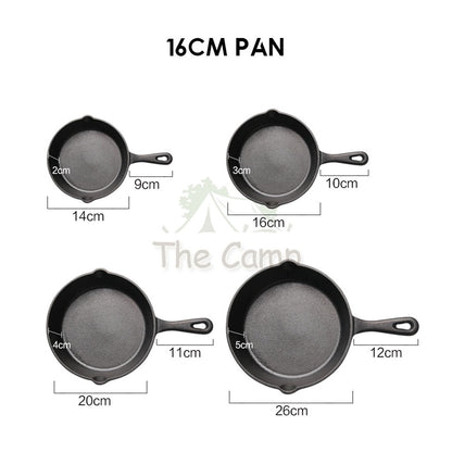 Cast Iron Skillet Grill Pan Frying Egg Pan Non Stick Square Steak Pan Camping Picnic No Coating Silicone Handle Grip