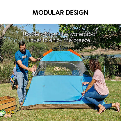 Mobi Garden Camping Family Automatic Tent Large Space Front Hall 2 3 4 People Quick Fast Rainproof Outdoor Tent Camp