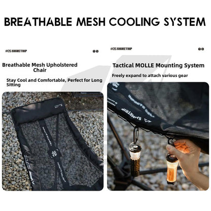 Shinetrip Swinging Chair Adjustable Height Headrest Armrest Outdoor Camping Rocking Kerusi Healing Highback A598
