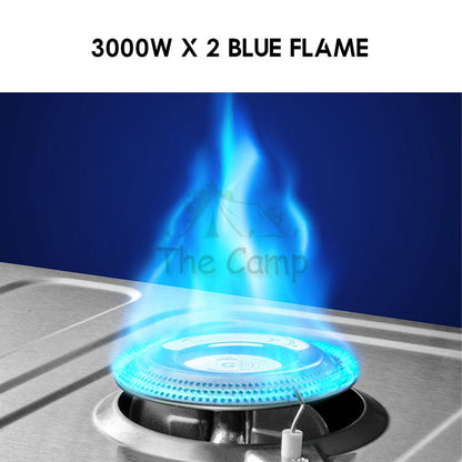 Naturehike Portable Suitcase Double Head Furnace Gas Stove Foldable 3000W Outdoor Camping Folding Burner BBQ NH22RJ001