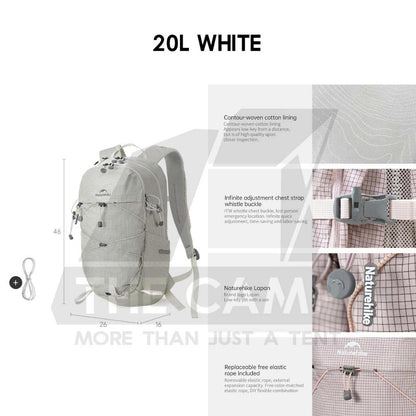 Naturehike Longwa 20L Hiking Bag Light Weight Backpack Day Trip Breathable Mesh Camping Travel CNK2550XB016