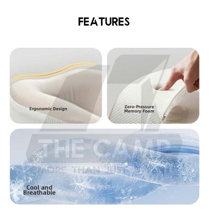 Naturehike Memory Foam Pillow Cooling Air Neck Travel Support Bantal Leher Kereta Bantal Travel U Shape CNK2450WS019