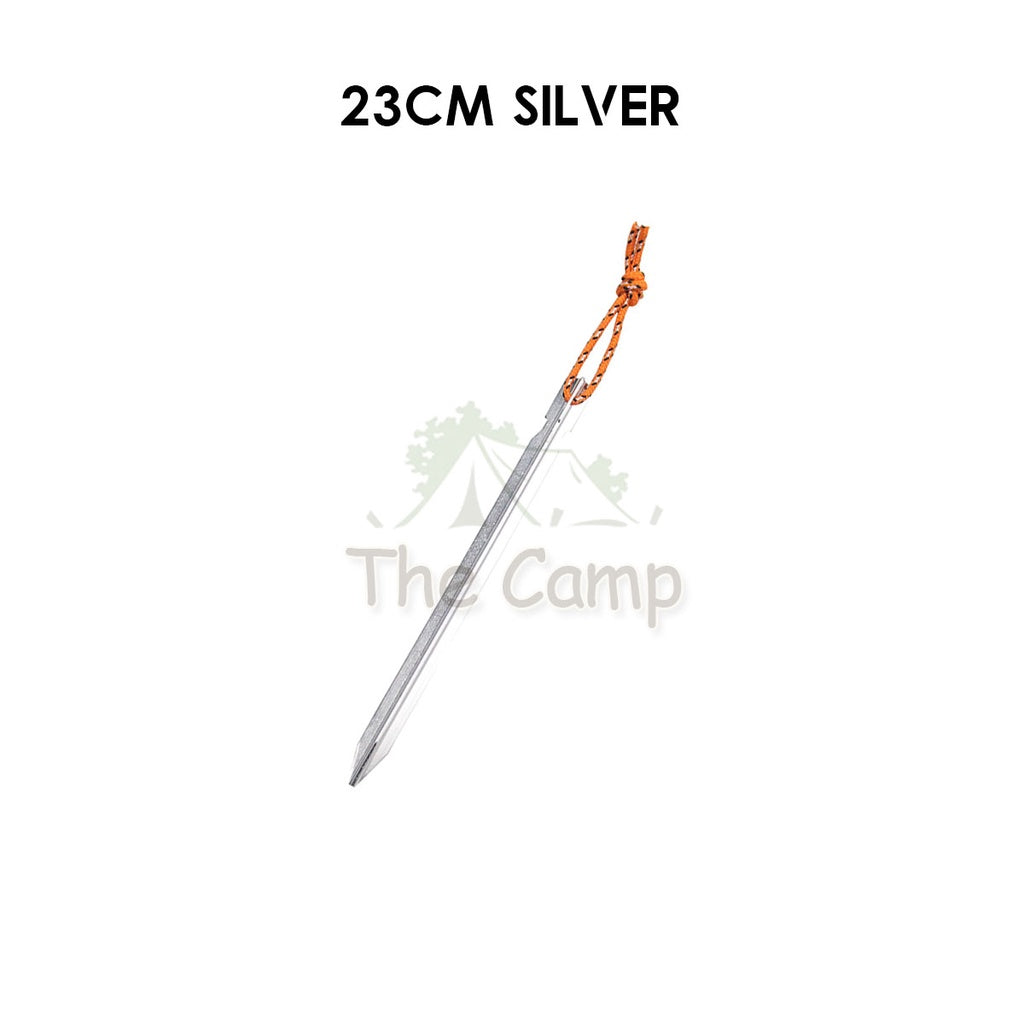 Aluminium Alloy Tent Peg 18cm 23cm with Rope Sand Hexagon Ultralight Stake Camping Sand Flysheet Nail Tarp Awning Beach