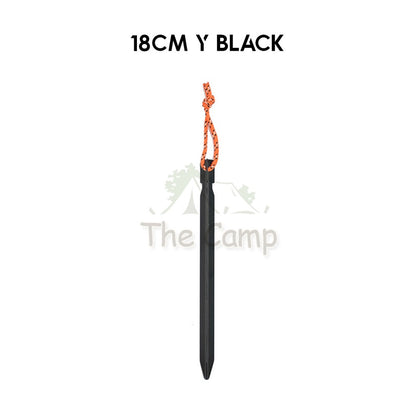 Aluminium Alloy Tent Peg 18cm 23cm with Rope Sand Hexagon Ultralight Stake Camping Sand Flysheet Nail Tarp Awning Beach