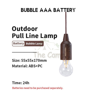 Naturehike Camping Pull Switch LED Light USB / AAA Battery Hanging Lantern Tent Lamp Portable Outdoor IP44 Waterproof